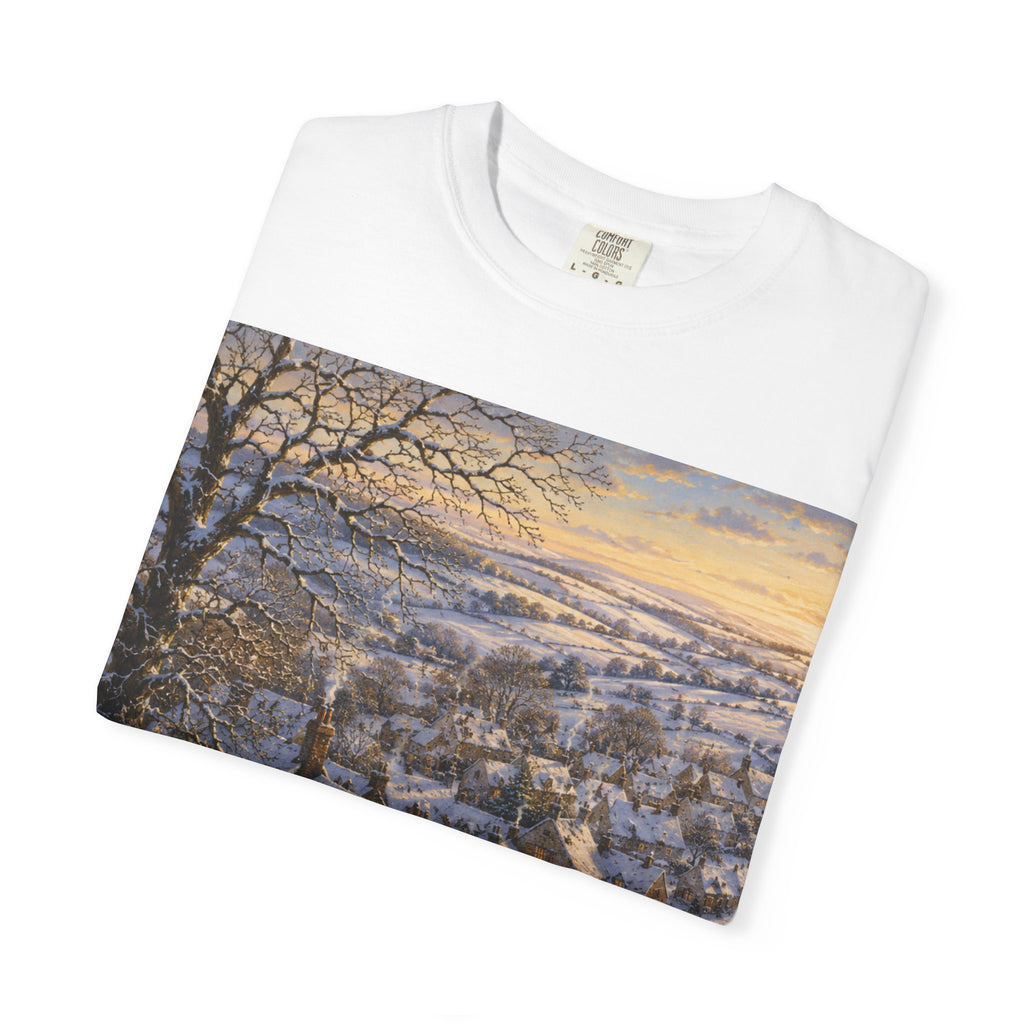 Winter over Willowbrook Village Unisex Garment-Dyed T-shirt