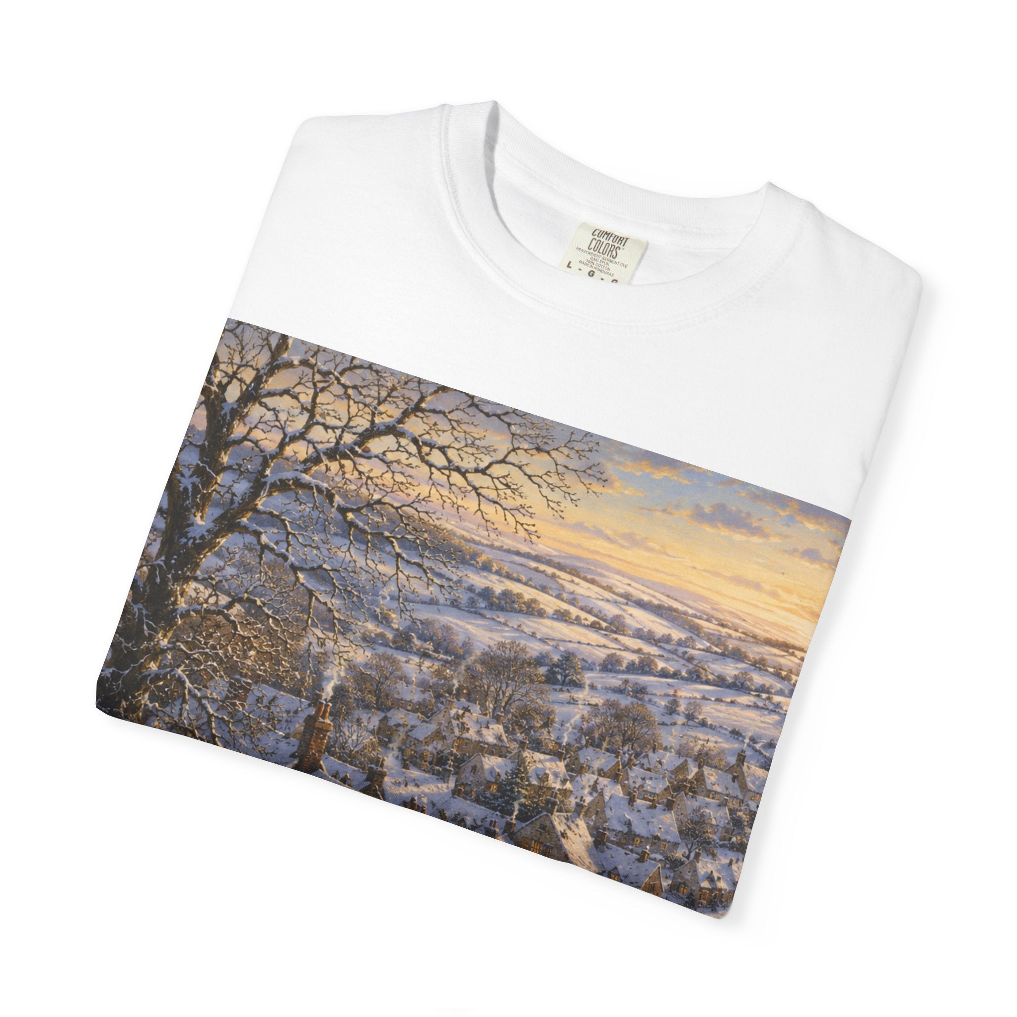 Winter over Willowbrook Village Unisex Garment-Dyed T-shirt