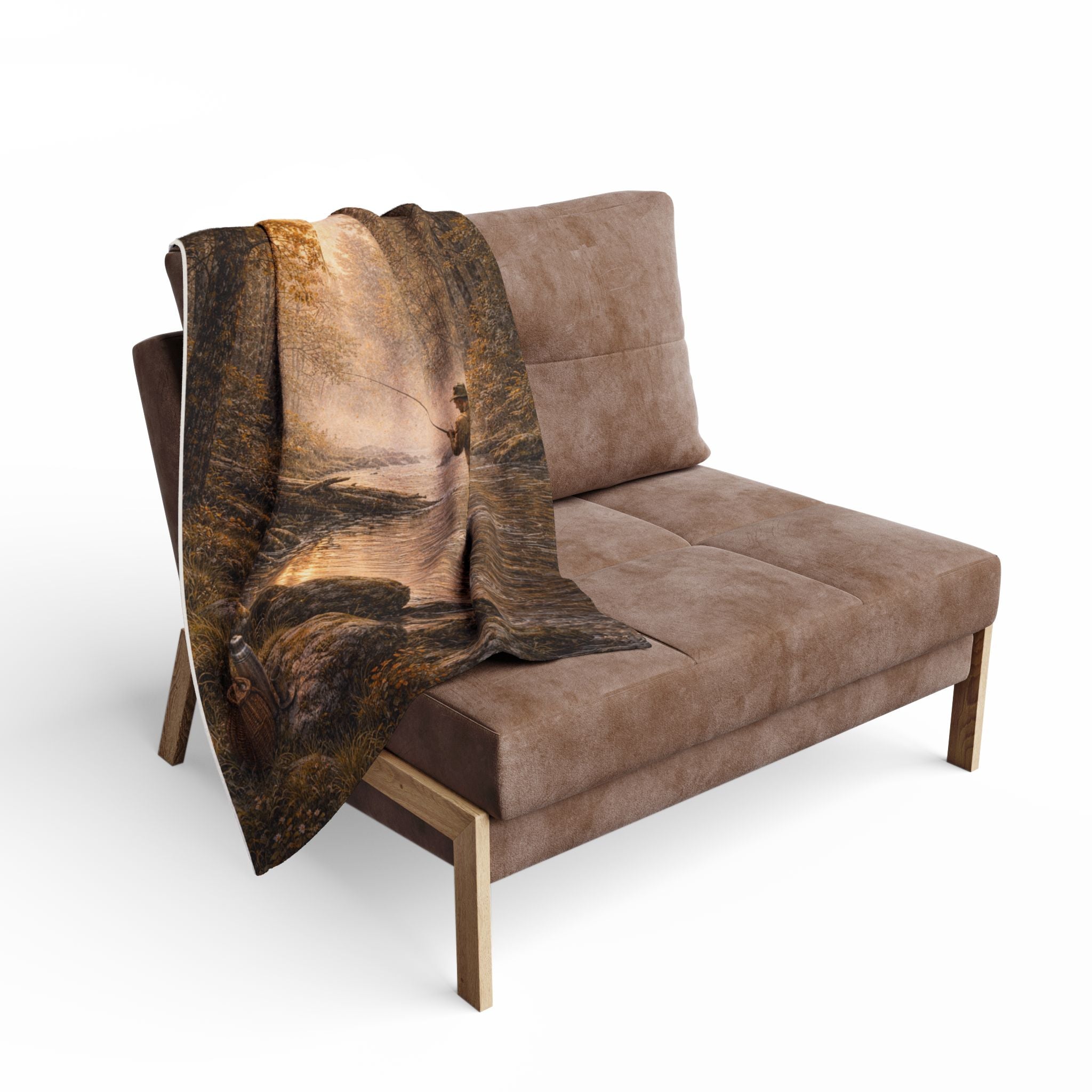 GK05 – The Woodland Fisherman – Countryside Throw Blanket