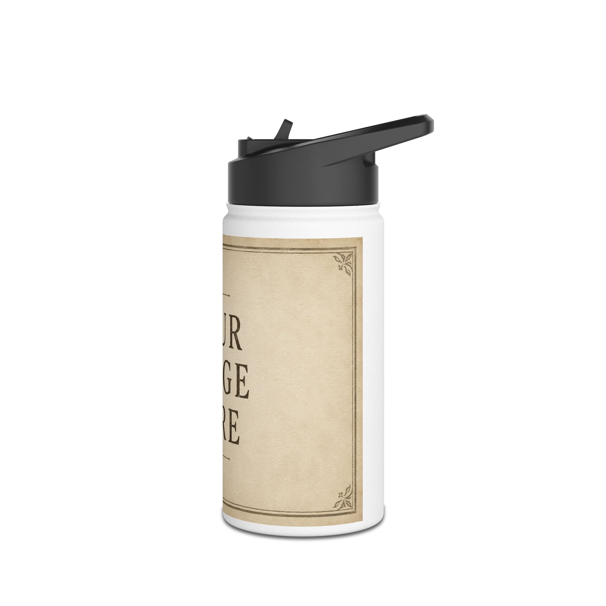Personalised Memory Stainless Steel Water Bottle, Standard Lid