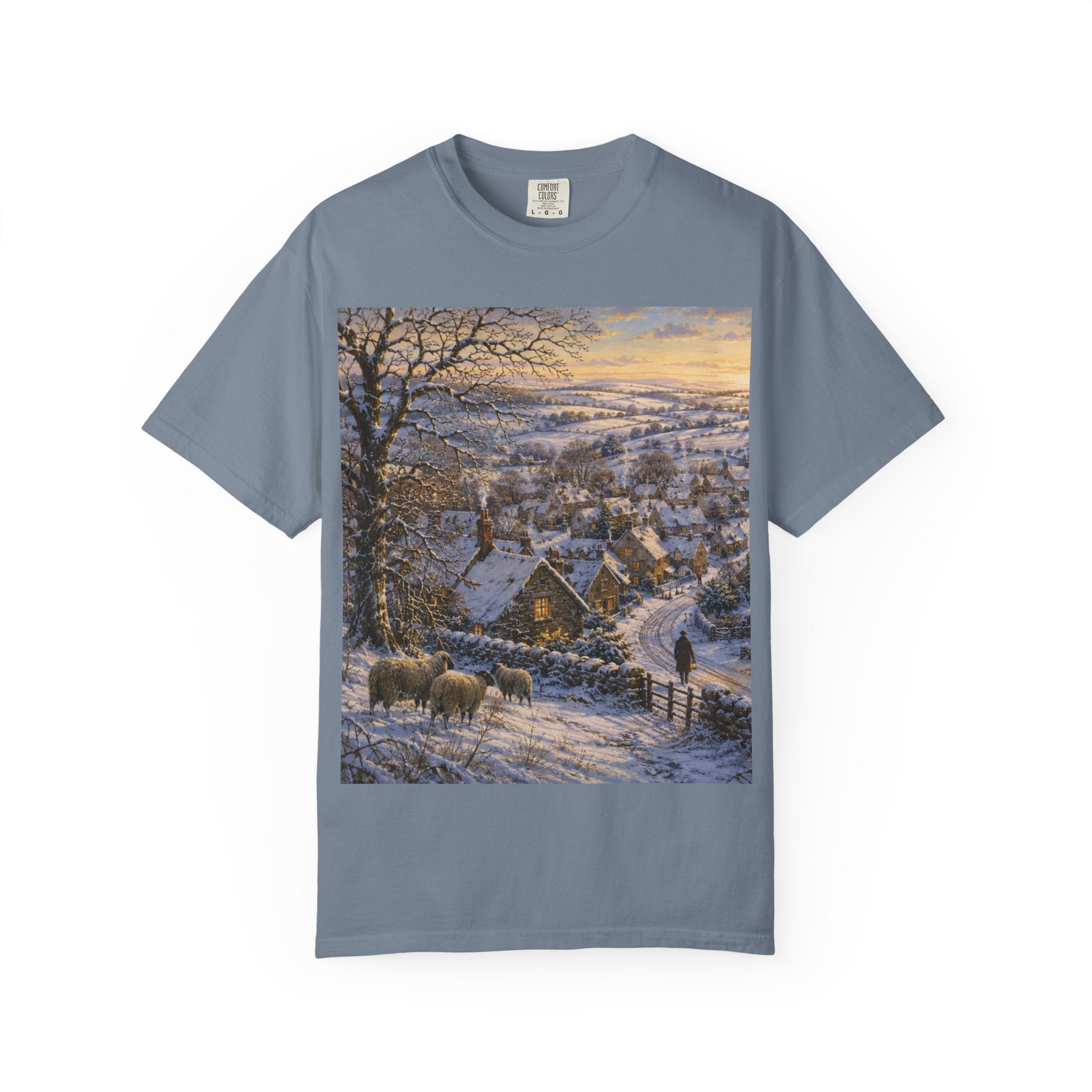 Winter over Willowbrook Village Unisex Garment-Dyed T-shirt