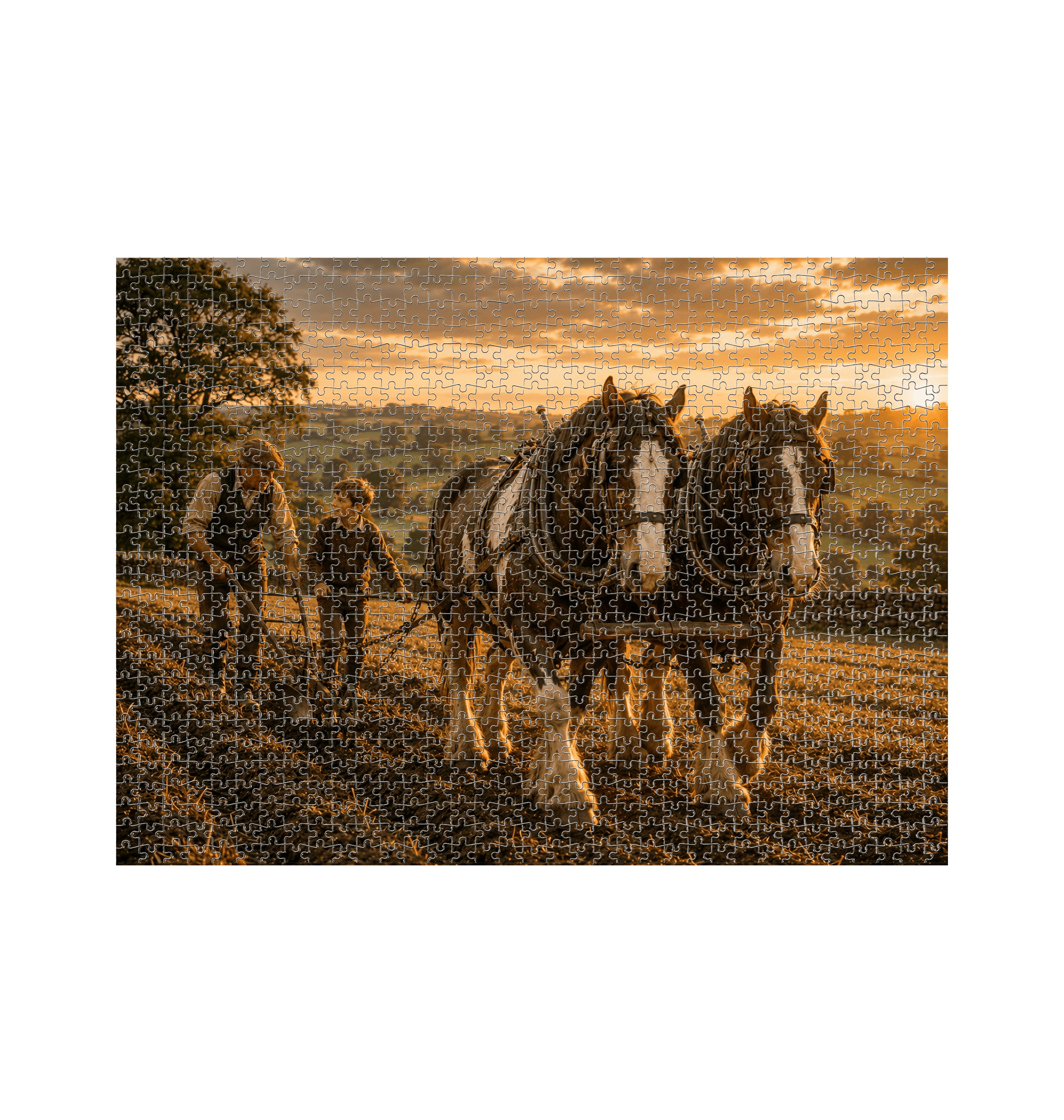 White Jigsaw Puzzles Front