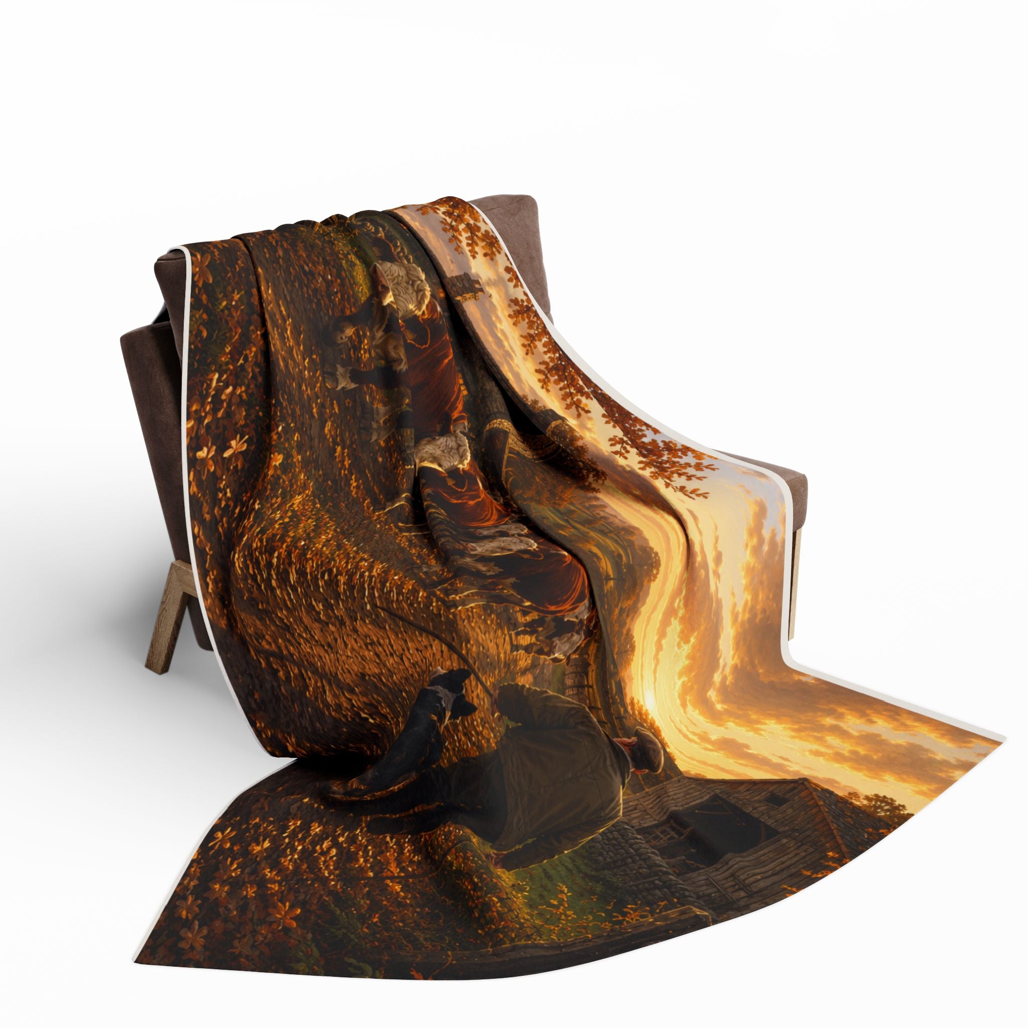 Cattle Coming Home Arctic Fleece Blanket