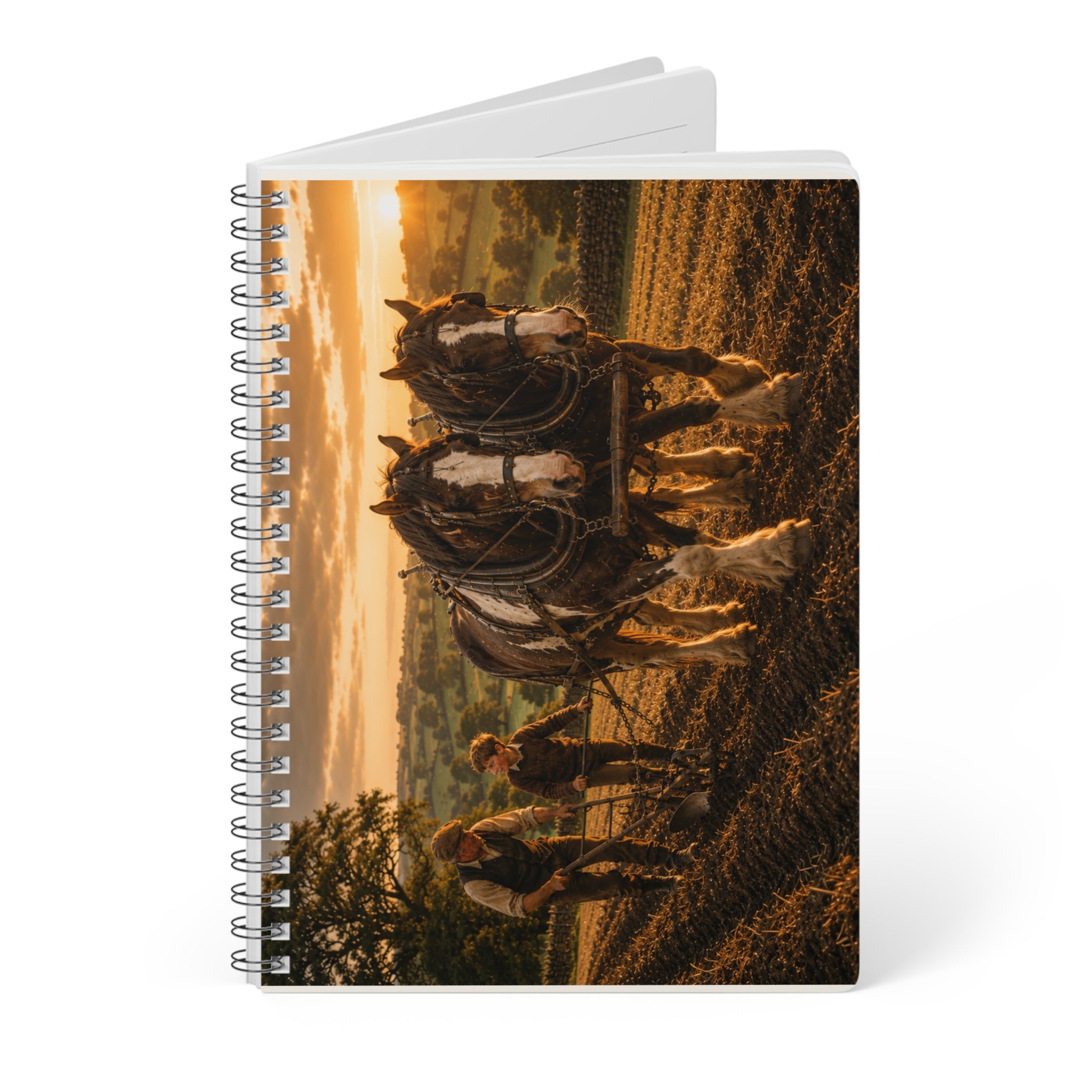 Learning to Plough Wirobound Softcover Notebook, A5