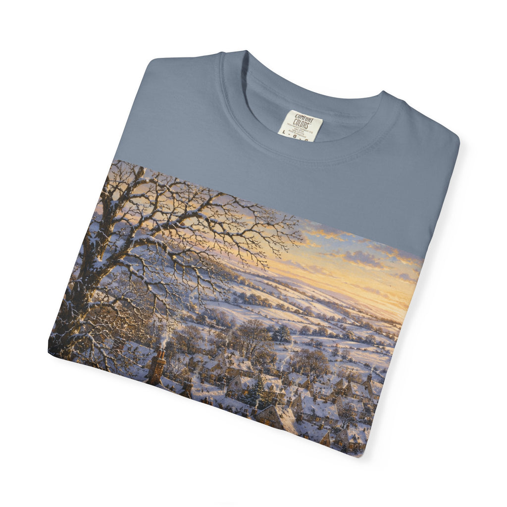 Winter over Willowbrook Village Unisex Garment-Dyed T-shirt