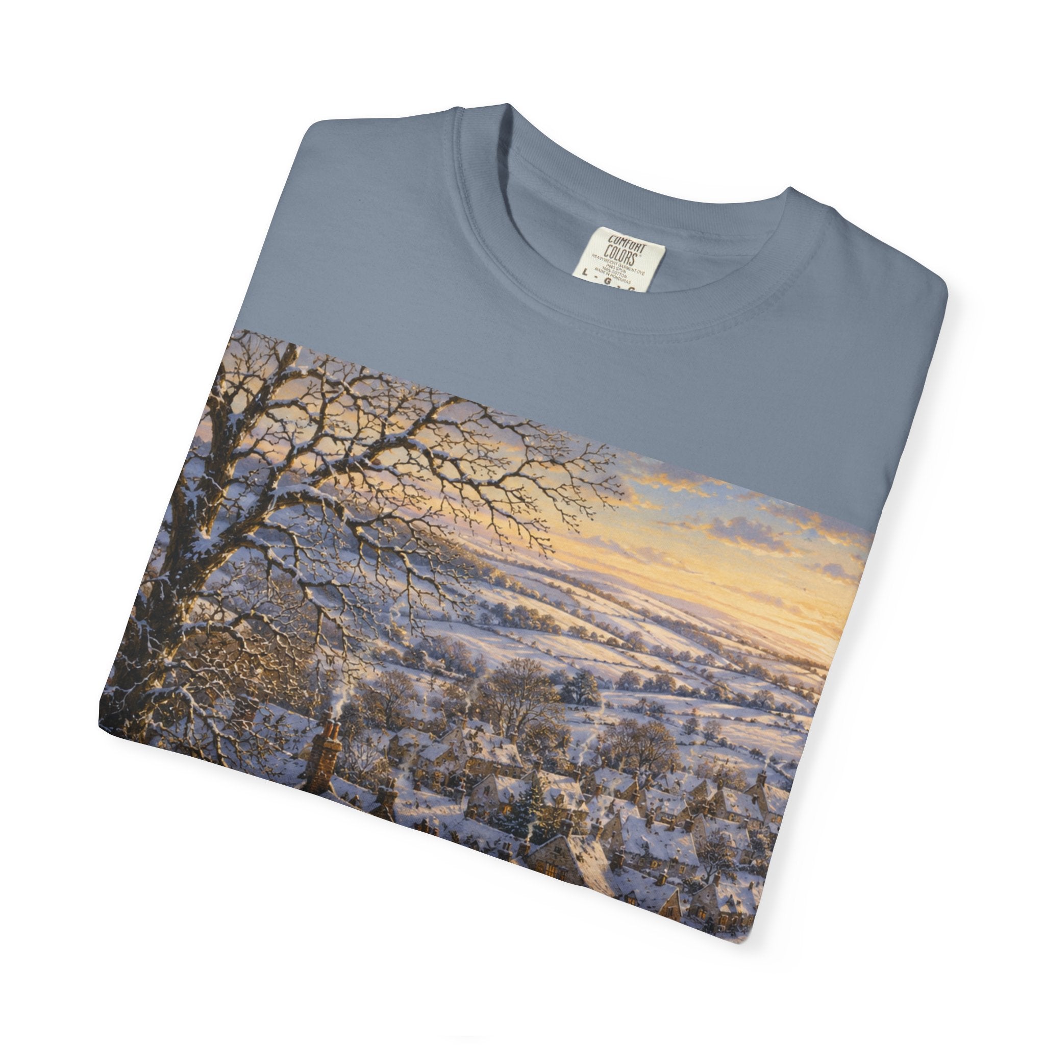 Winter over Willowbrook Village Unisex Garment-Dyed T-shirt