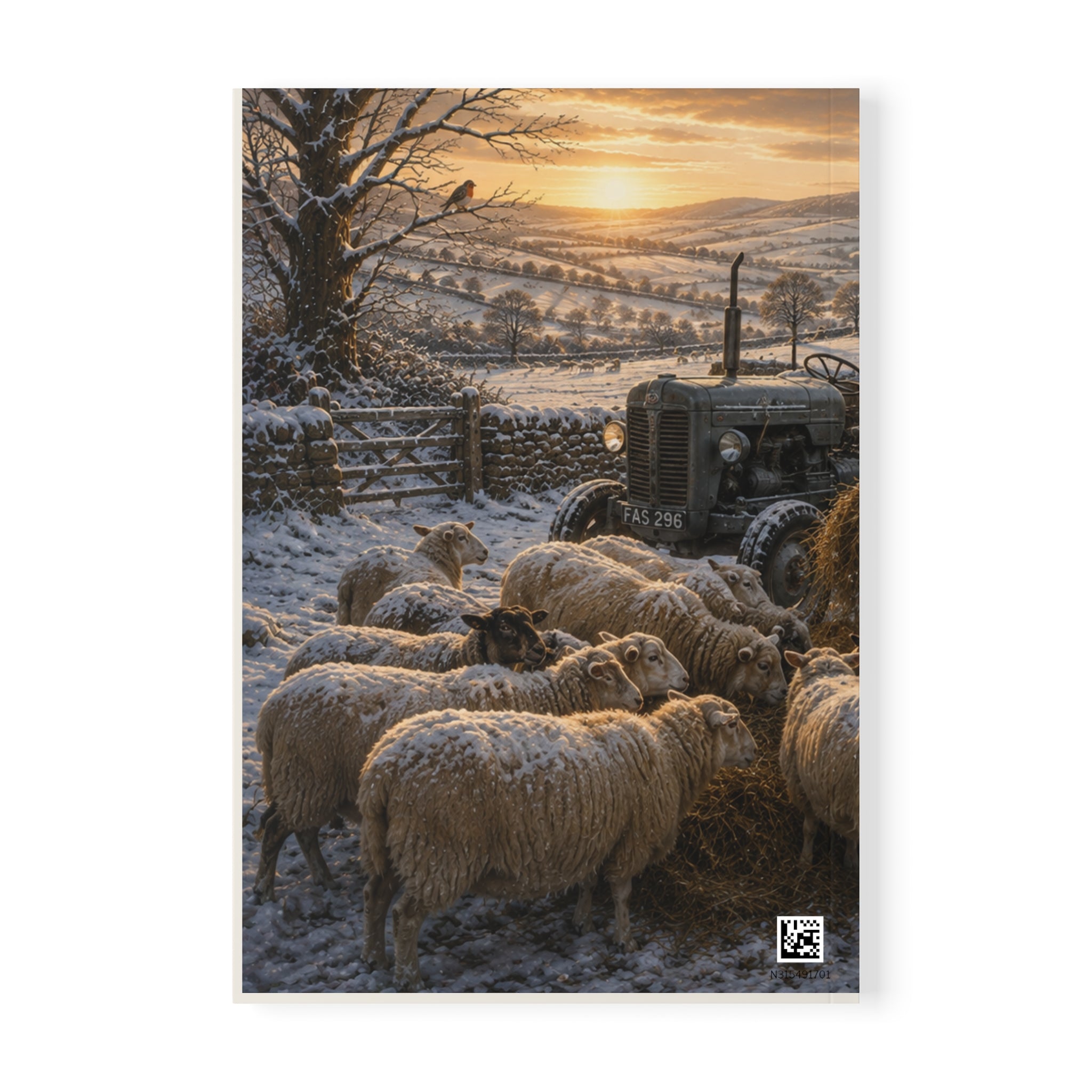 Winter Feeding Time Softcover Notebook, A5
