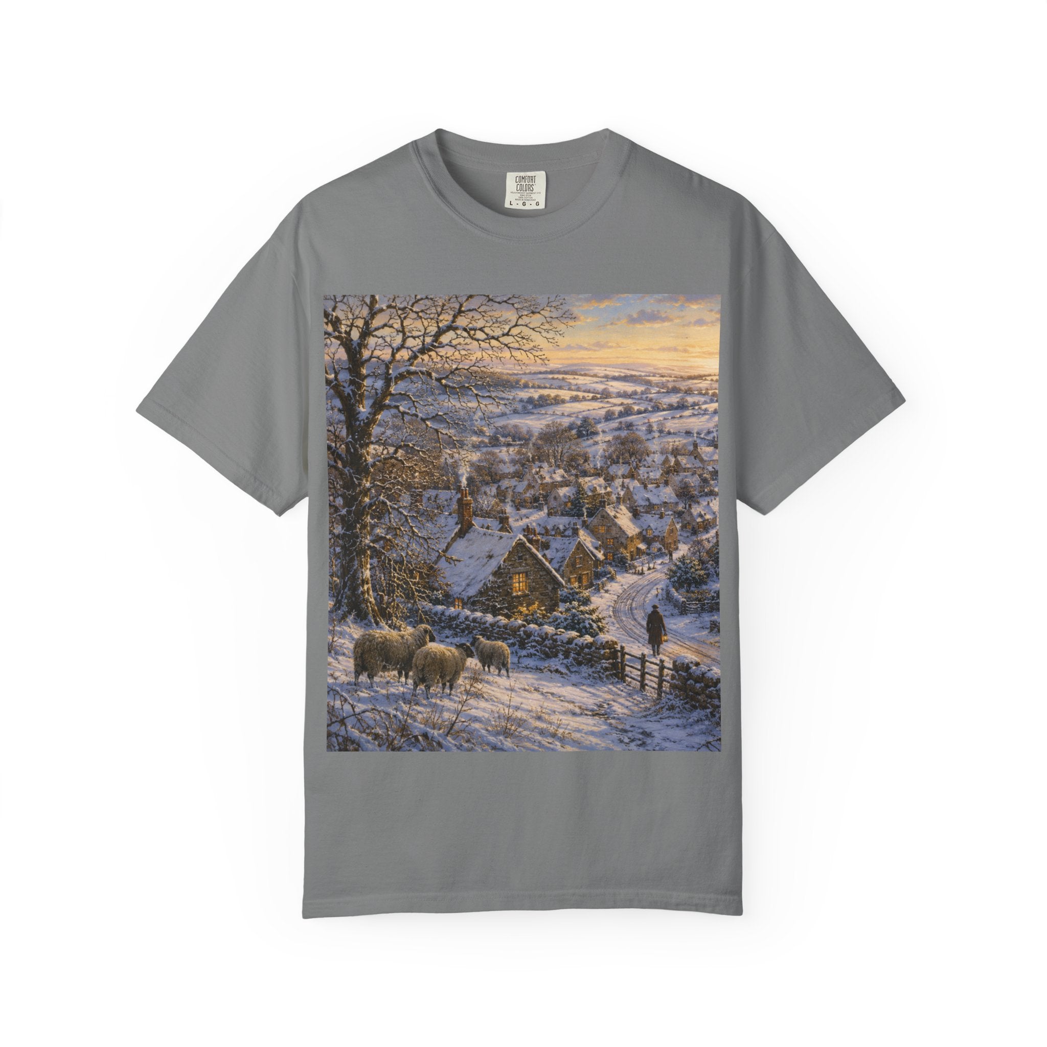 Winter over Willowbrook Village Unisex Garment-Dyed T-shirt