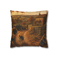 Autumn on the Farm Square Poly Canvas Pillowcase