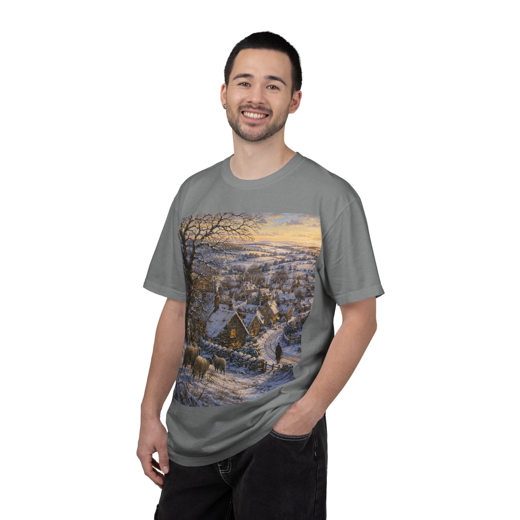 Winter over Willowbrook Village Unisex Garment-Dyed T-shirt