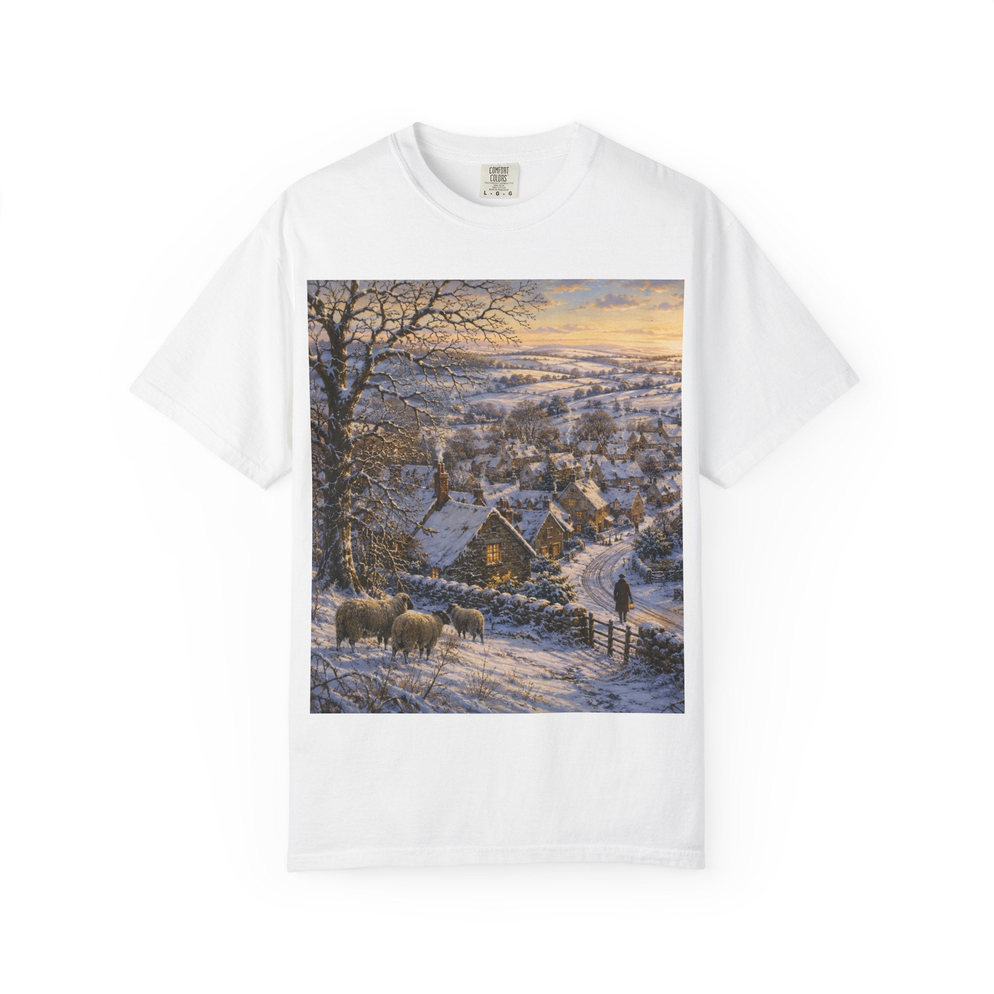 Winter over Willowbrook Village Unisex Garment-Dyed T-shirt