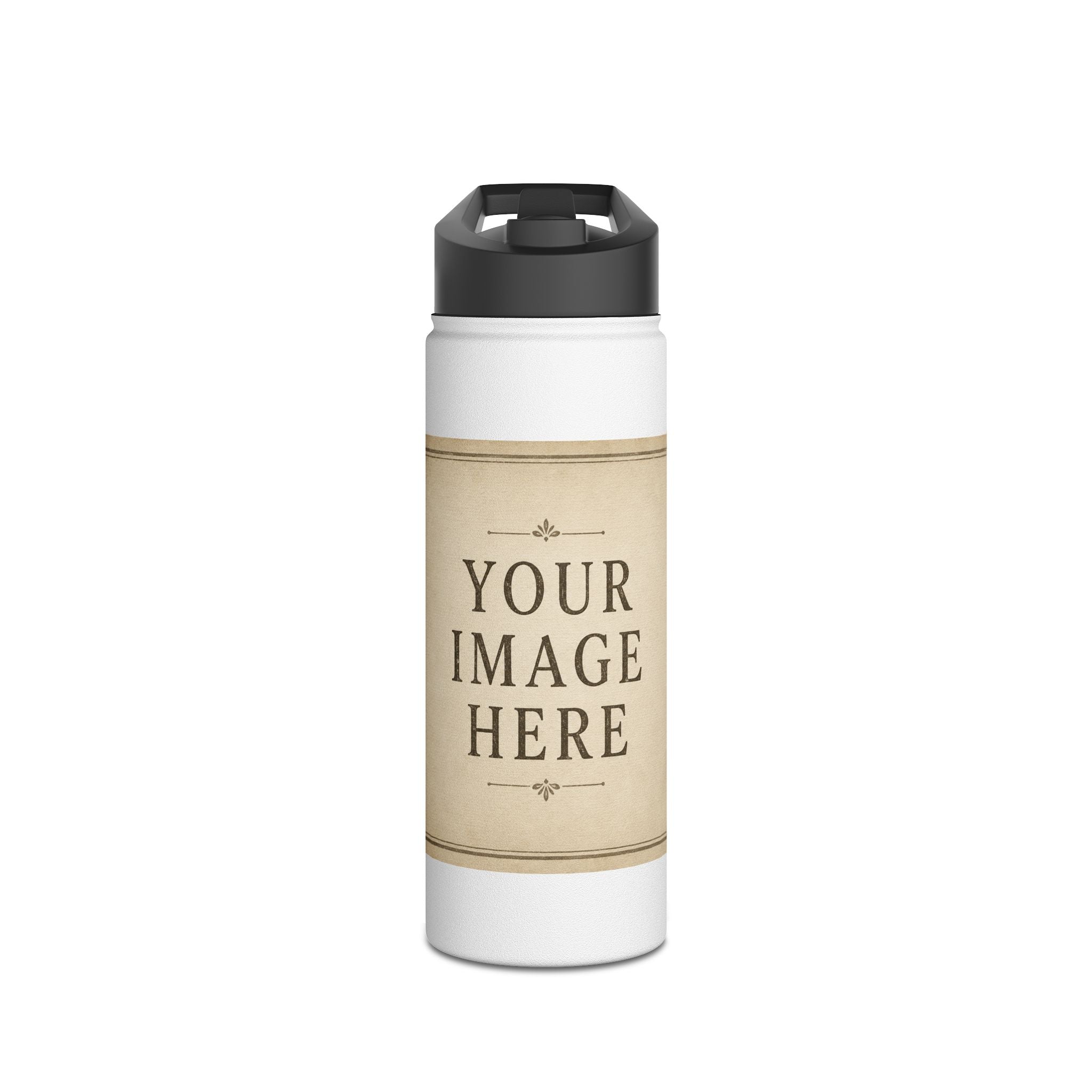 Personalised Memory Stainless Steel Water Bottle, Standard Lid