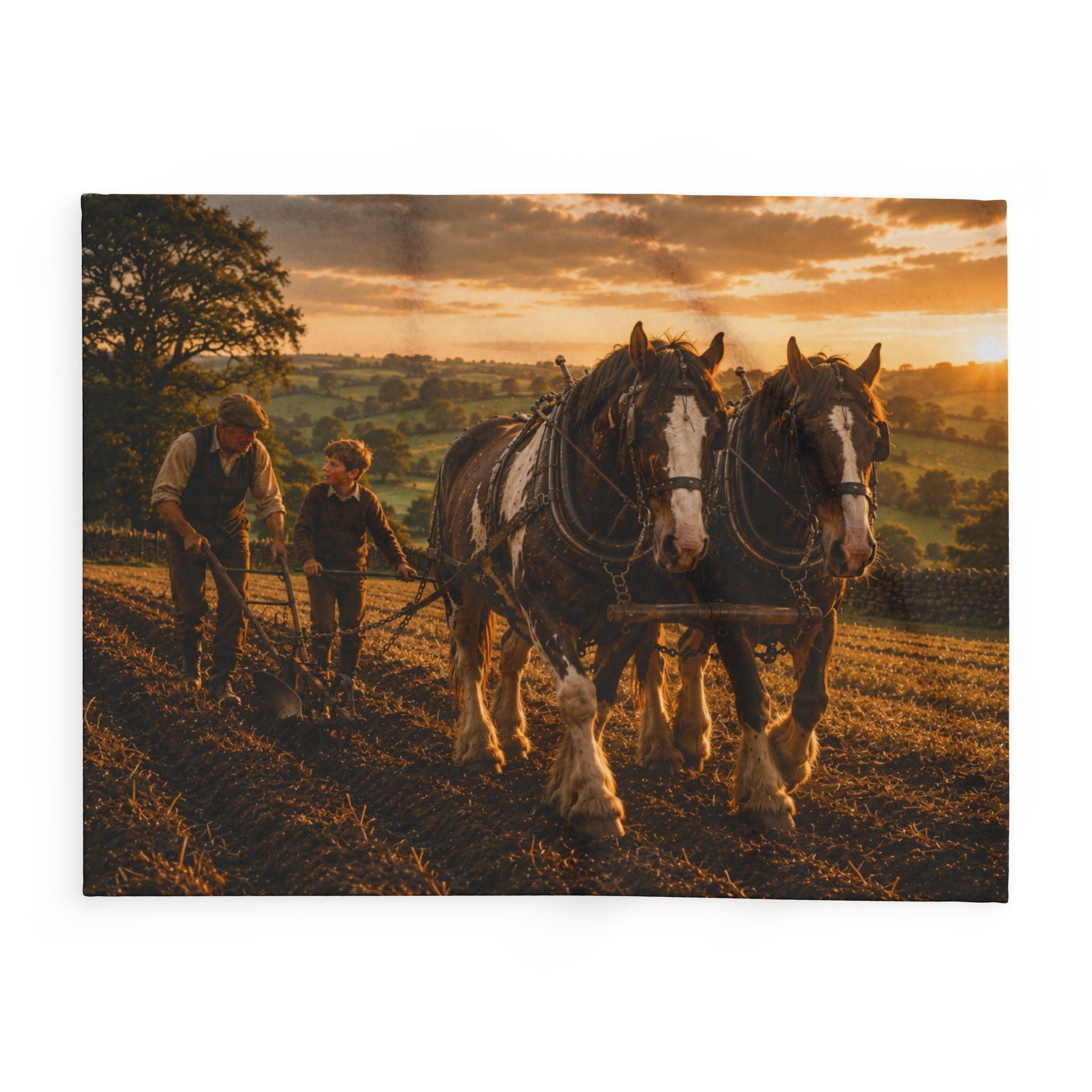 Learning to Plough Arctic Fleece Blanket
