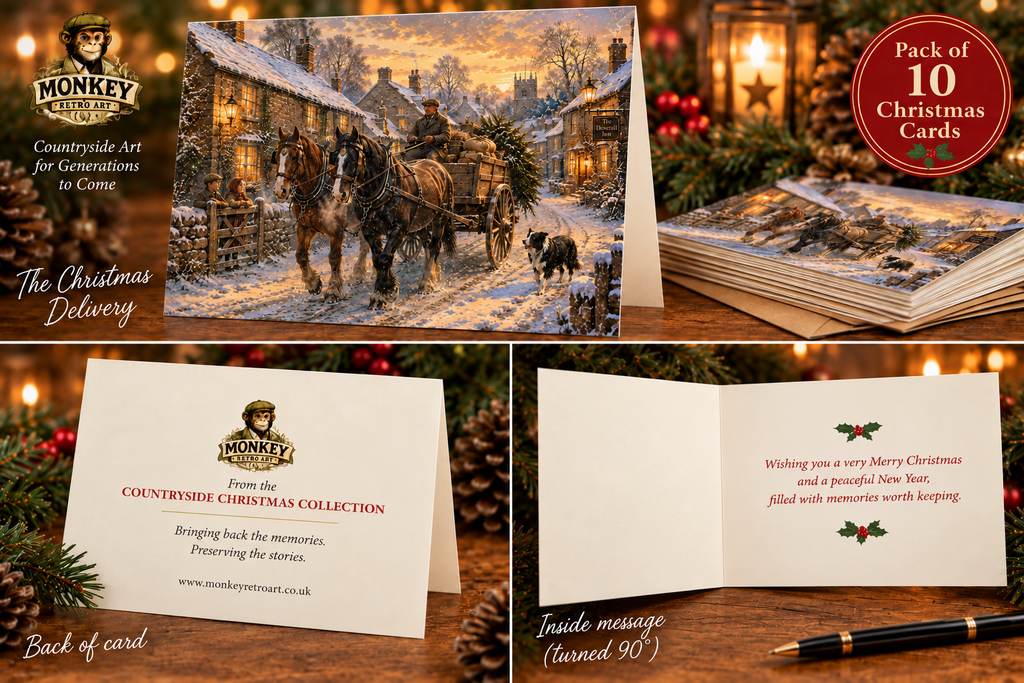The Christmas Delivery – Pack of 10 Countryside Christmas Cards