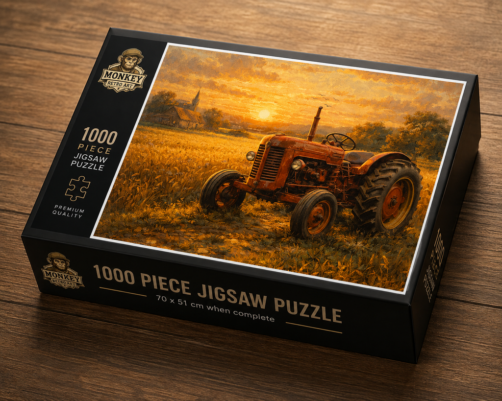 VF002 - Sunset over Vintage Tractor