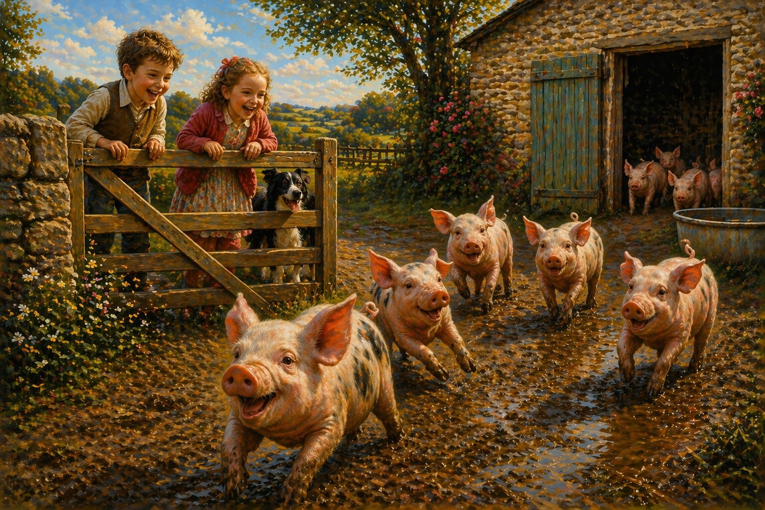 VF094 - Piglets in the yard