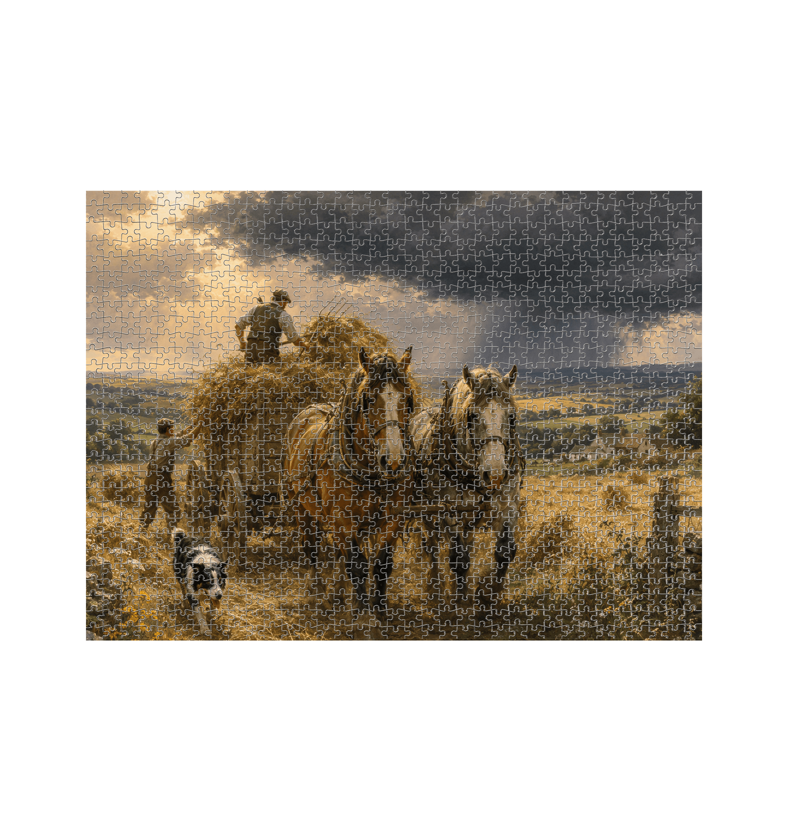 White Jigsaw Puzzles Front