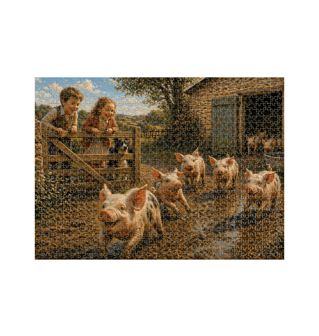 White Jigsaw Puzzles Front