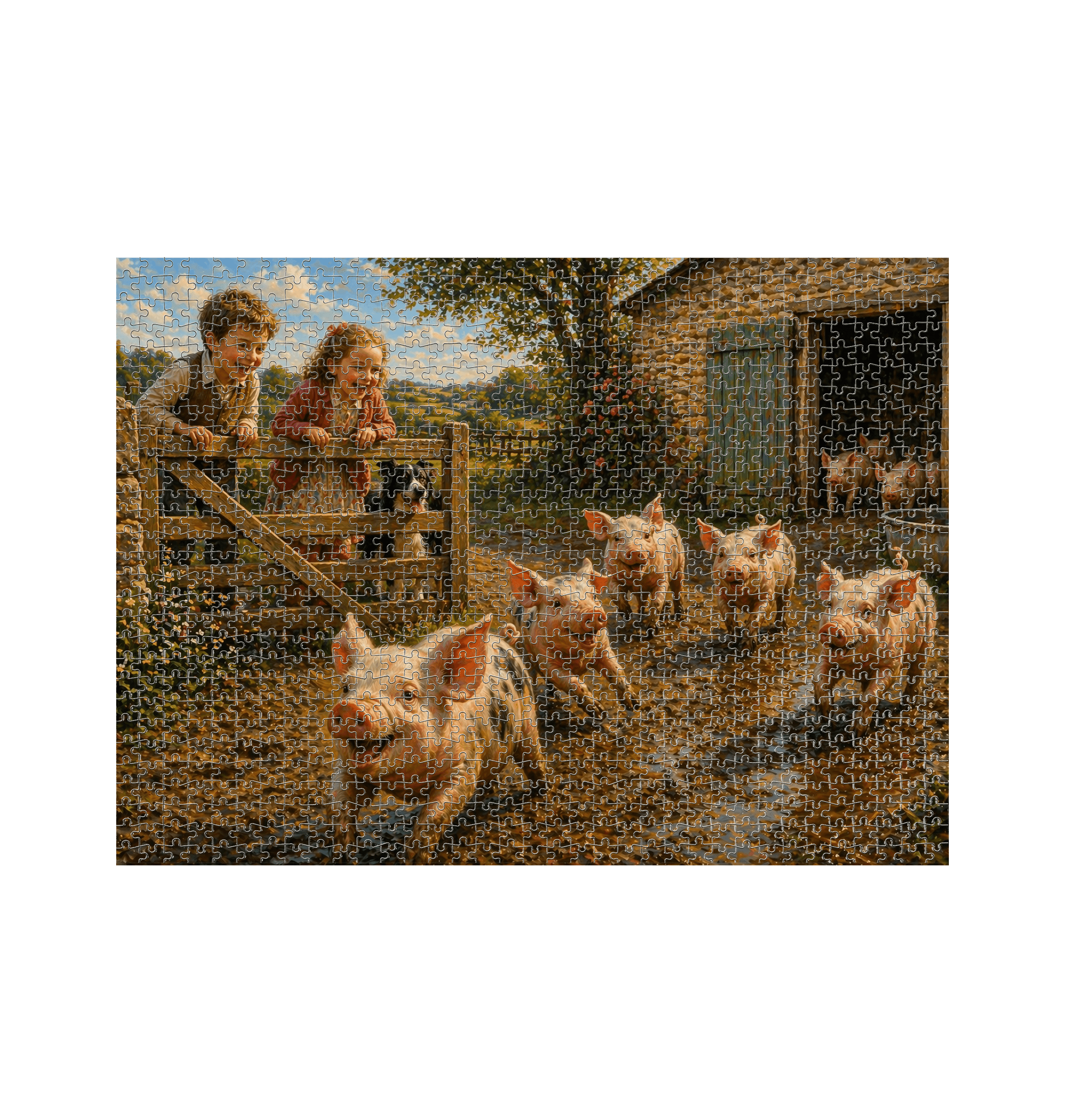 White Jigsaw Puzzles Front