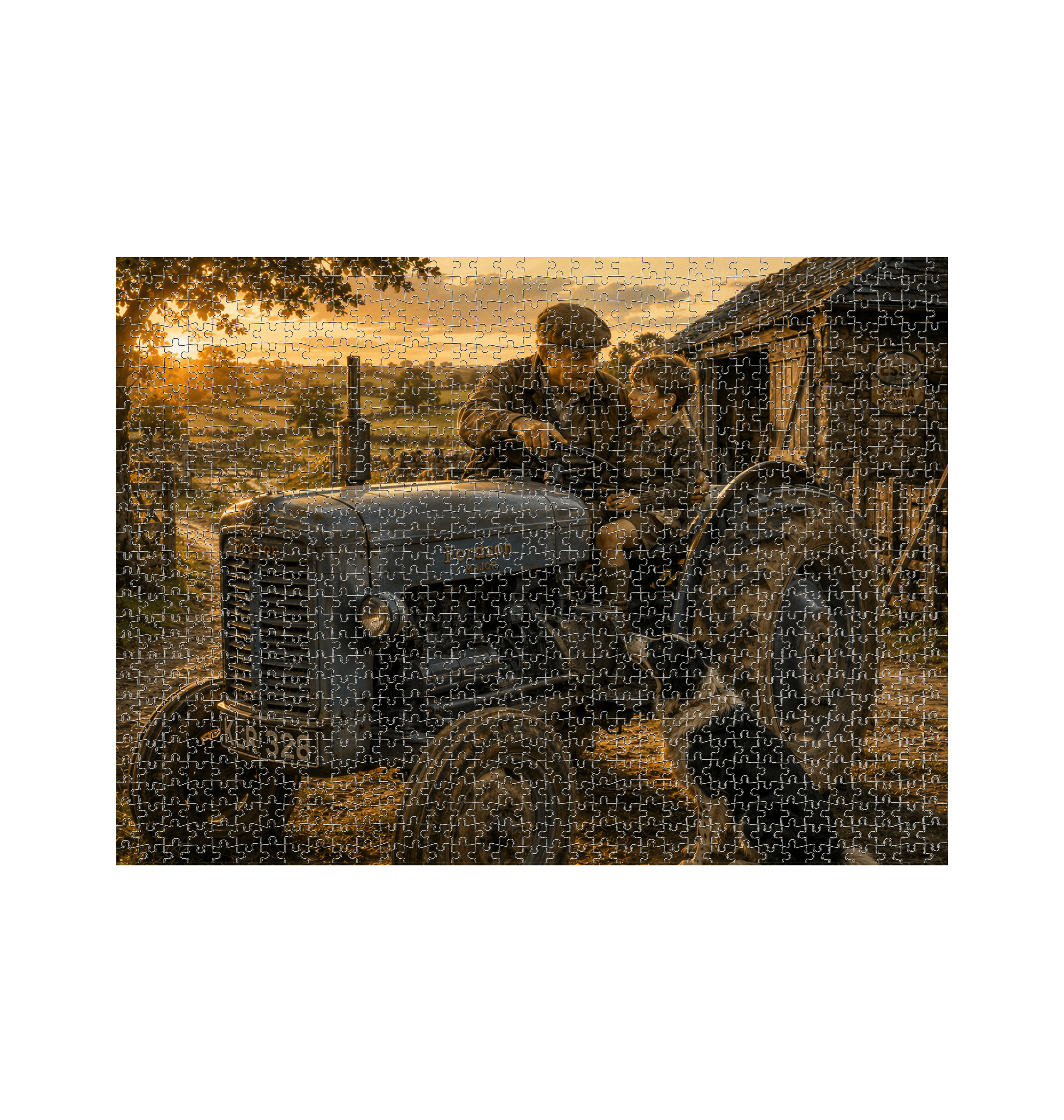 White Jigsaw Puzzles Front