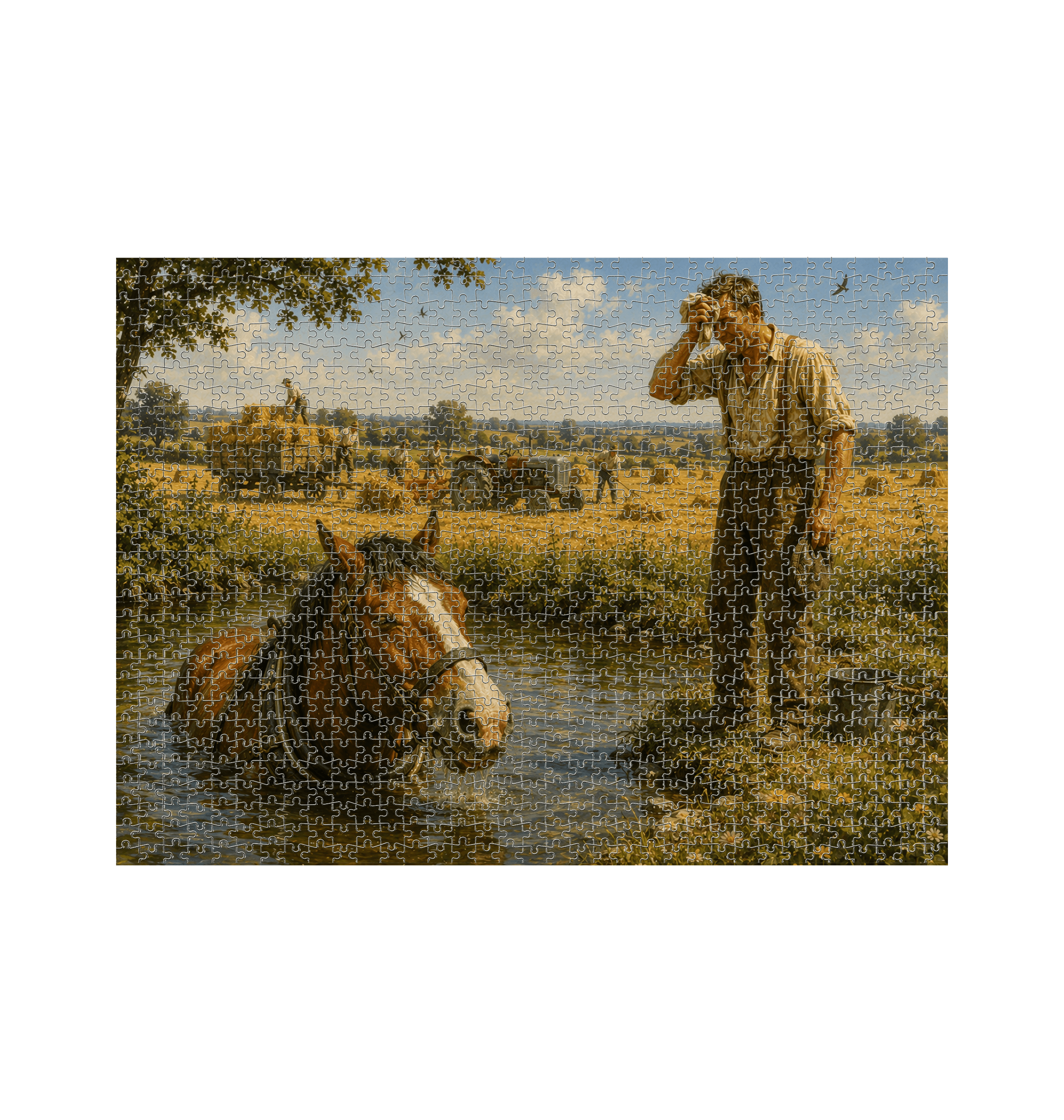 White Jigsaw Puzzles Front