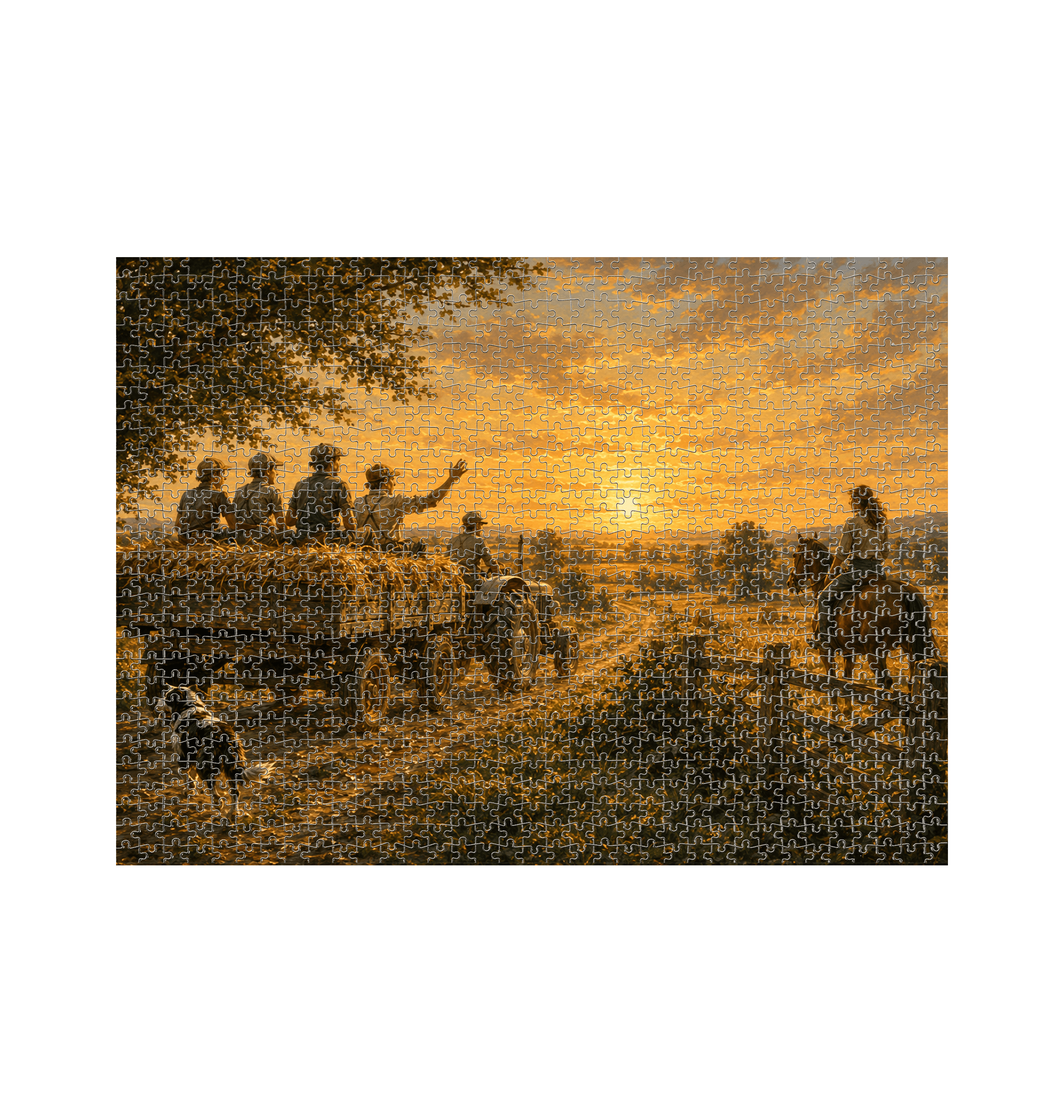 White Jigsaw Puzzles Front