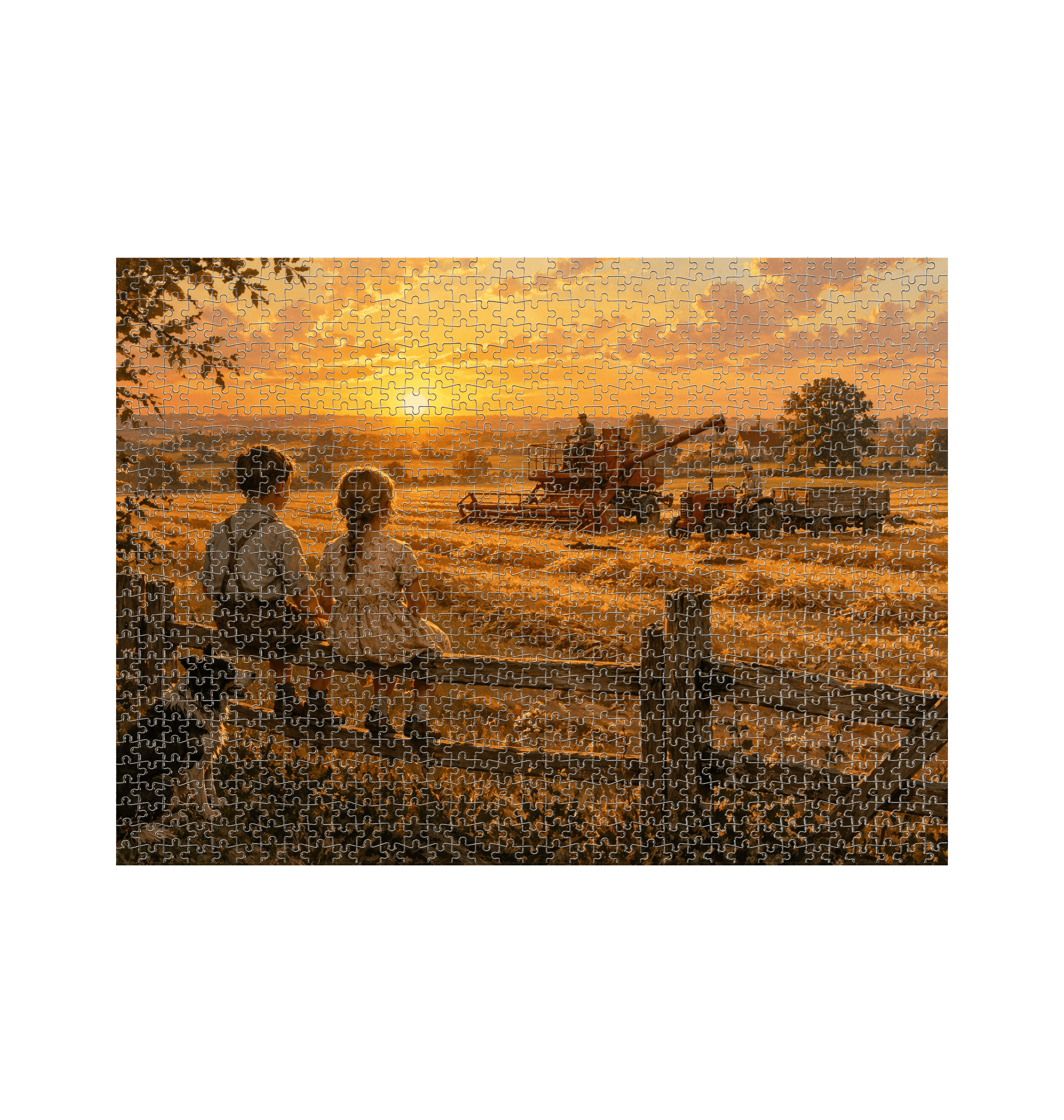 White Jigsaw Puzzles Front