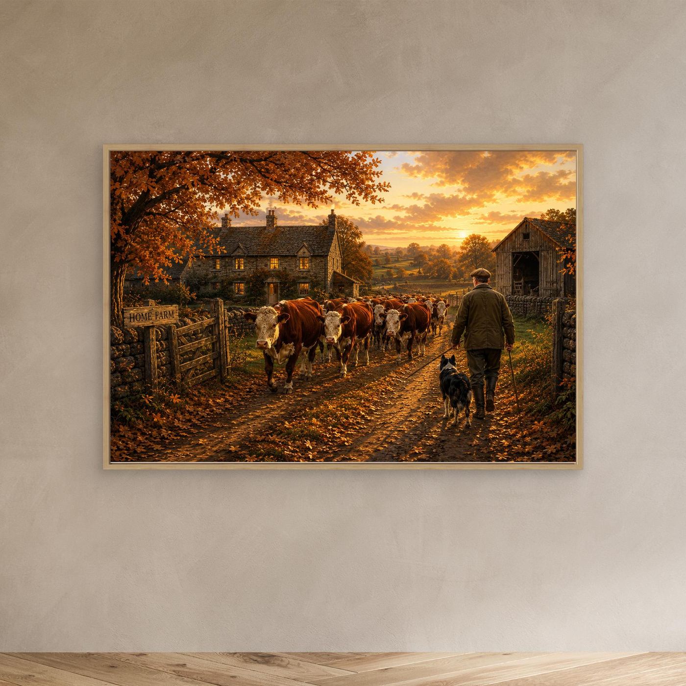 Hereford Cattle on the farm track