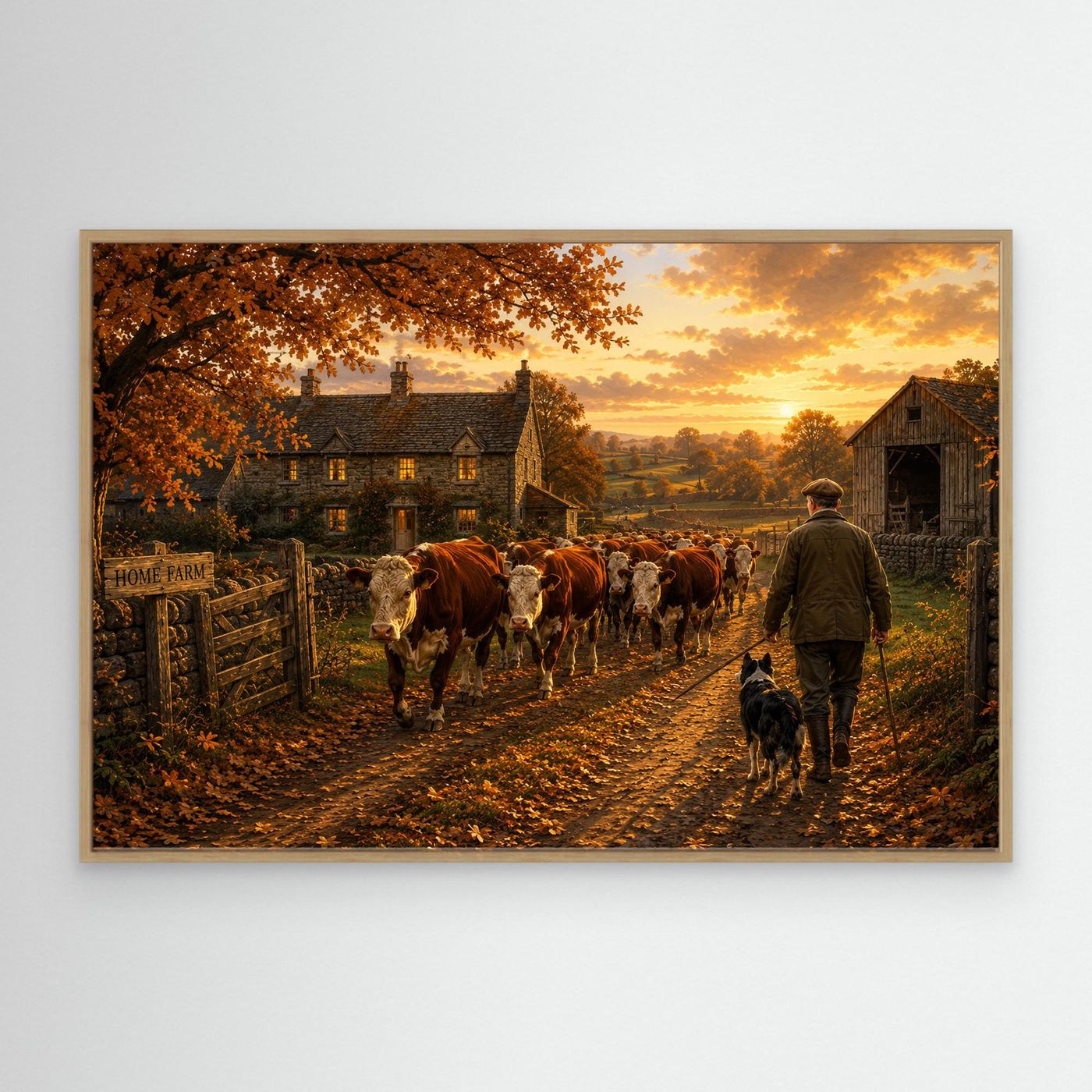 Hereford Cattle on the farm track