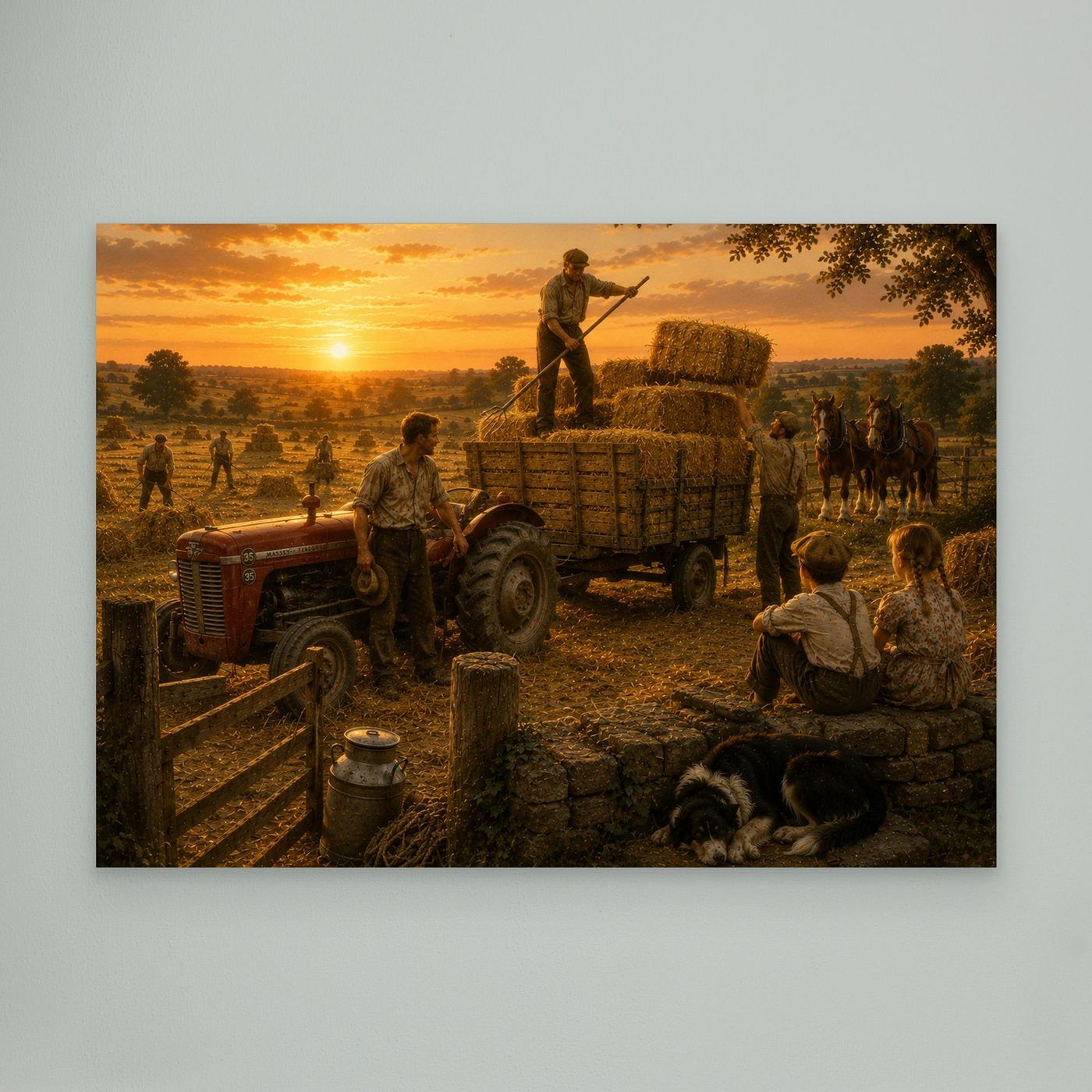 Golden Hour Harvest on the Farm