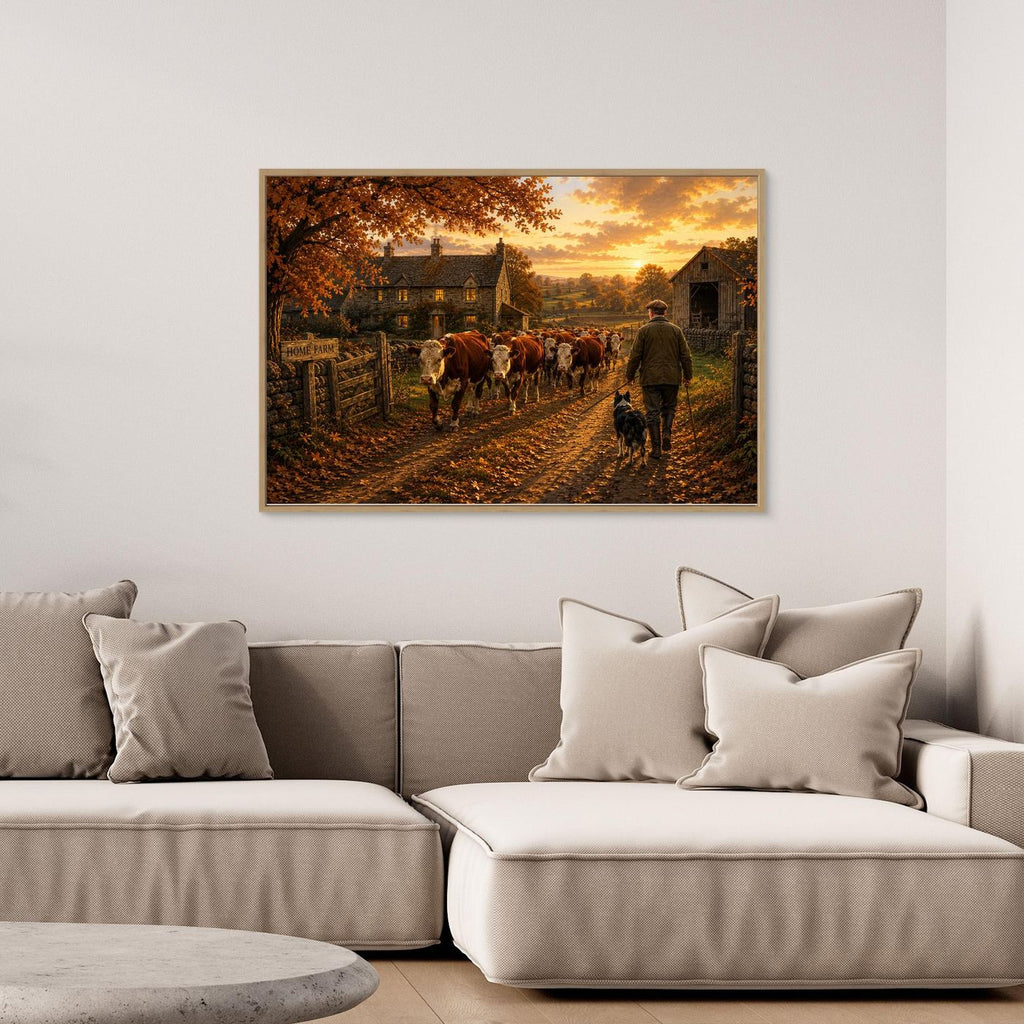 Hereford Cattle on the farm track
