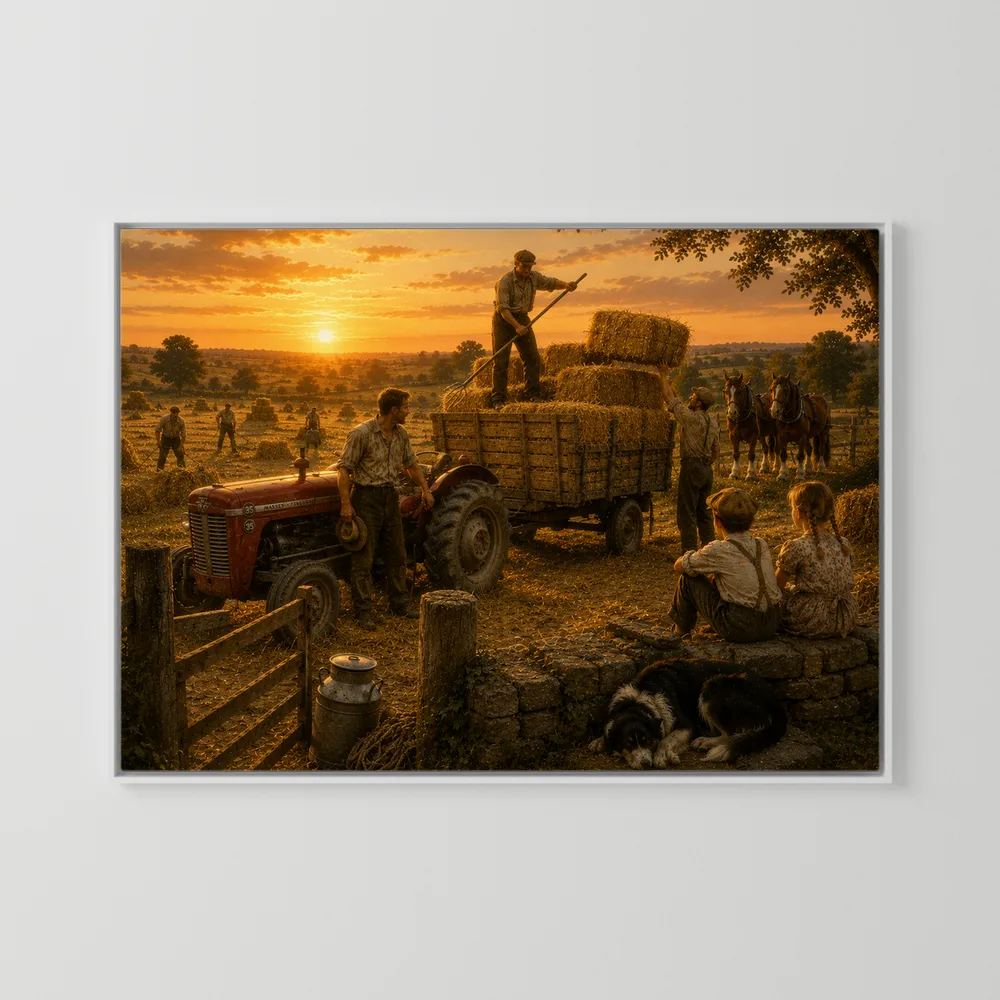 Golden Hour Harvest on the Farm
